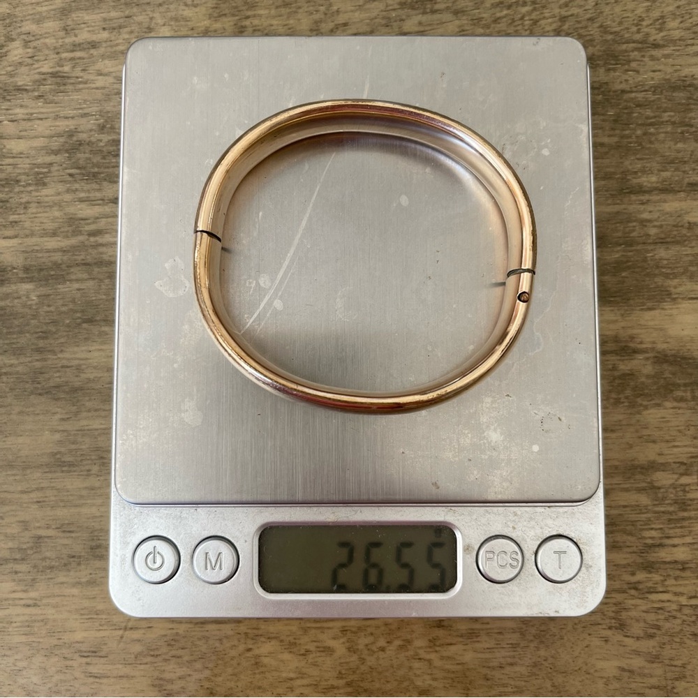 Vintage E.J.Co. Gold filled Engraved Monogram Bangle Bracelet - Picture 12 of 12